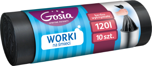 Obrazek GOSIA WORKI NA ŚMIECI LD 120l a10 CZARNE