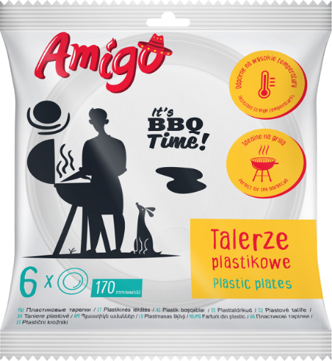 Obrazek AMIGO TALERZ PLASTIKOWY 17cm a6 (35)