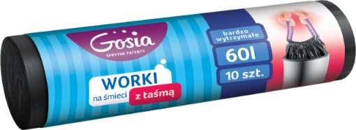 Obrazek GOSIA WORKI NA ŚMIECI Z TAŚMĄ LD 60l a10