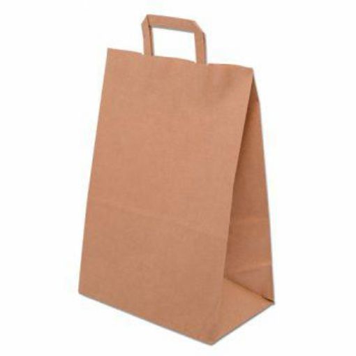 Obrazek TORBA PAPIEROWA UCHWYT SZARA 32x16x42   