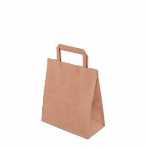 Obrazek TORBA PAPIEROWA UCHWYT SZARA 22x11x28   