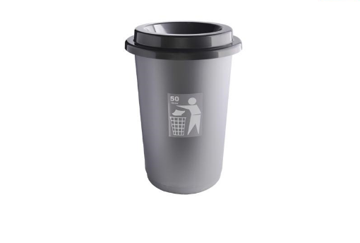 Obrazek KOSZ NA ŚMIECI ECO BIN 50l SREBRNY INNE