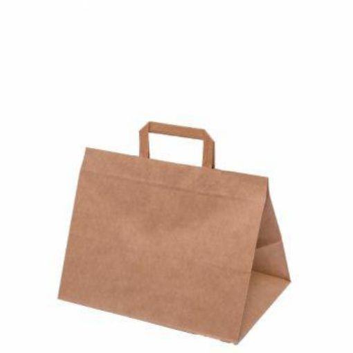 Obrazek TORBA PAPIEROWA UCHWYT SZARA 32x20x25   